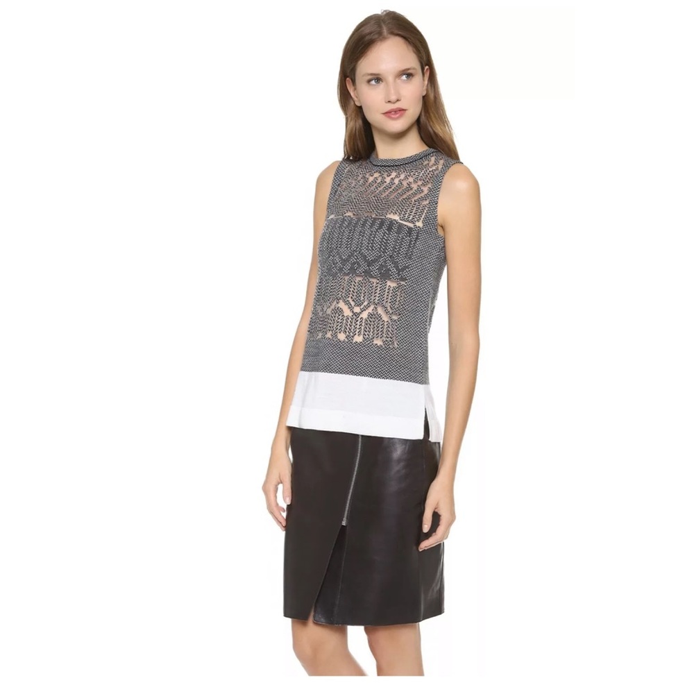 Alexander Wang Burnout Fair Isle Tank Size Small